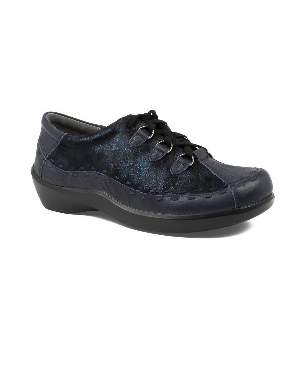 NEW ZIERA women's allsorts lace-up shoe in navy swirl leather